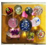 Paper Weight Collection, Including Blown Glass , Qty 10
