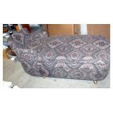 Upholstered Rolling Lounge Chair, 27" x 28" x 65"