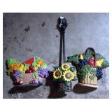 Painted Cast Iron Door Stops, Qty 3