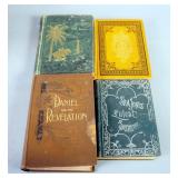 Vintage Religious Books Including Daniel And The Revelation, History Of Bible, More, 1800s, Beautifu