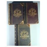 History Of Civilization By E.A. Allen, 1887, Three Volumes, Many Illustrations, Leather Bindings