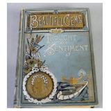 Odd Fellowship Book & Beautiful Gems Book, 1800s, Beautifully Illustrated With Engravings, Qty 2