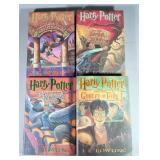 Harry Potter Books, Early Editions (some 1sts), Hardcovers In DJs, Volumes 1 thru 4, Qty 4