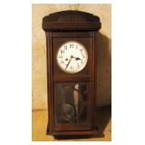 Antique Wall Clock, 29" x 12" x 6.5"