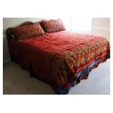 King Size Bed Including Solid Wood Headboard, Pillow Top Mattress, Box Spring, Hollywood Frame And B