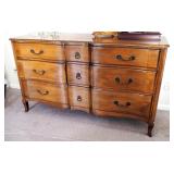 Auvergne Collection Solid Appalachian Beech Wood 9 Drawer Dresser, 35" x 60" x 22"