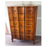 Auvergne Collection Solid Appalachian Beech Wood 5 - Drawer Chest Of Drawers, 49.5" x 34" x 20.5"