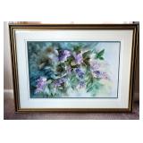 Framed Matted Under Glass Original Watercolor Signed By Artist "Kyle", 22.5" x 30"