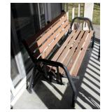 Metal Glider Bench, 28" x 63" x 26"