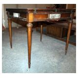 Antique Folding Top Table, 30" x 32" x 32", Open Measures 64"