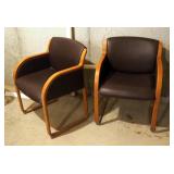 Upholstered Reception Chairs, Qty 2, 32" X 24" X 23"