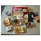 Vintage Jewelry Collection Including Broches, Necklaces, Earrings And More, Includes Jewelry Box