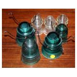 Antique Glass Insulators, Qty 7