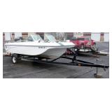 1971 Cobalt 16 Tri-Hull Boat With Mercury 165hp Inboard Motor, Non-Running, 2006 Bear Trailer, Proje