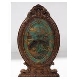Decorative Table/Wall Clock With Oriental Style Face, With Key