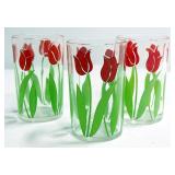 Swanky Swigs Jars, Qty 7, Post-1937 Design Of Tulips With 4-Ring Flared Tops