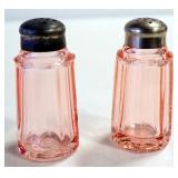 Rose Depression Glass Dishware, Includes Pitcher, Matching Creamer, Sugar Bowl, And S&P On Tray, And