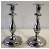 Wilton Armetale Serving Trays, Candle Stands And Candle Snuffer, Total Qty 7