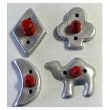 Vintage Metal Cookie Cutter Collection, Various Shapes, Approx Qty 61