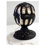 Vintage Sewing Supplies, Includes Textile Spools, Spindles With Yarn, Cast-Iron String Dispenser And