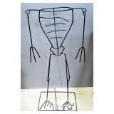 Wire Skeleton Framed Jack-O-Lantern Stand, 29.5" High