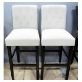 Gold Home Furniture Bar Stools With Button Tufted Backs and Padded Seats, Qty 2, Each 43" High
