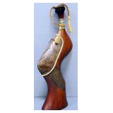 African-Inspired Metal Vases, Qty 2, 29" And 23" High