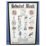 Schnitzel Bank Prima Company Beer Drinking Song Poster, Framed, 23" Wide x 35" High