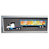 Aunt Jemima And Quaker Oats Branded Ertl Diecast Truck Banks Qty 5, And Penjoy Tractor Trailer