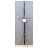 Antique Lightning Rod, Complete With Intact Point, Rod, Ball, Stand, And Directionals 