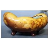 Footed Porcelain Bowl, Painted Bavarian China Pitcher, Antique Amber Glass Globe Mason Jar, Oil Lamp