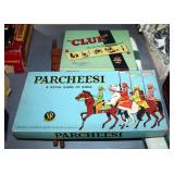 Vintage Board Games, Including Monopoly, Parcheesi, Wolverine Electric Childs Iron, View Master Ster