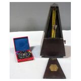 Vintage Seth Thomas Clock Company Metronome And Master-Key Chromatic Pitch Instrument With Case