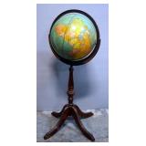 New Peerless 12" Library Globe On Wood Stand