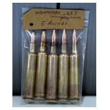 Weatherby .257 Mag Ammo, 5 Rds