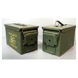 Metal Military 50cal Ammo Cans, Qty 2