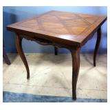 Thomasville Furniture Dining Table, Top Flips Up And Slides To Double Surface Area, 30.5" High x 34"