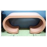 Retro Table/Bench With Curved Ends, 26.75" High x 55" Wide x 16" Deep