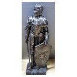 Statuette Of Knight In Armor, Resin, 29" High