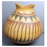 American Indian Styled Pottery Vase, Approx 10.5" High x 9" Diameter