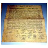 Declaration Of Independence And Abraham Lincoln Document Reproductions, See Description For List Of 