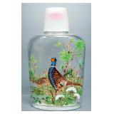 Decanter And Shot Glasses With Images Of Wildlife, Including Pheasant, Boar, Elk, Rabbit And Turkey