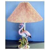 Flamingo Ceramic Table Lamp, 29" High, Powers On