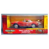 Ertl American Muscle 50th Anniversary 1:18 Scale Diecast 1962 Corvette Hardtop In Box And Road Tough