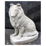 Collie Concrete Garden Statues, Qty 3