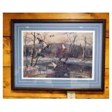 Framed Matted Under Glass, Harry C. Adamson Duck Print, Signed And Numbered By Artist, 495/850, 26.2