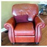 Leather Mart Leather Recliner, 41" X 45" X 38", Includes One Decorative Pillow