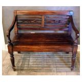 Solid Wood 2 Seat Bench, 33 x 39 x 24