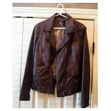 Womens Large Brown Cord Mink Reversible Leather Coat With Appraisal, And Womens Leather Jacket
