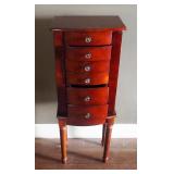 Standing 4 - Drawer Jewelry Armoire, 39" x 11" x 15"